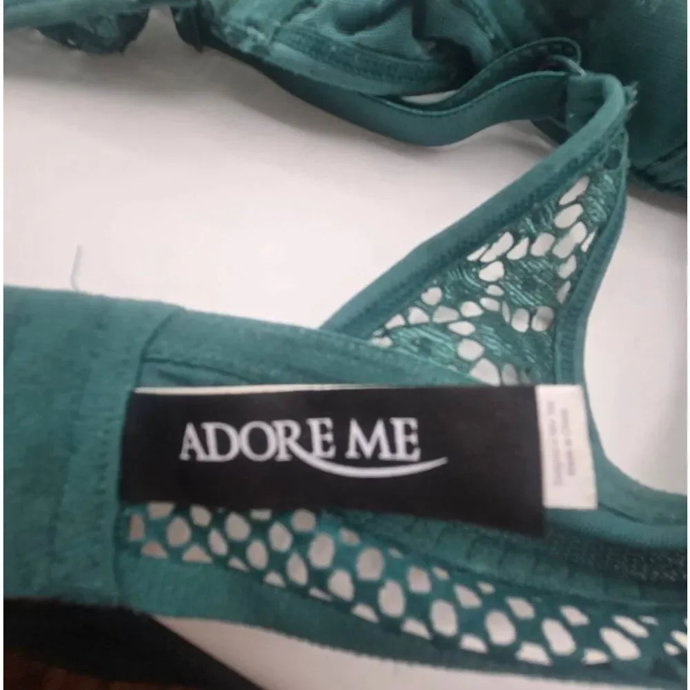 Adore Me Tatum Green Bra Size 38DD Unlined Full